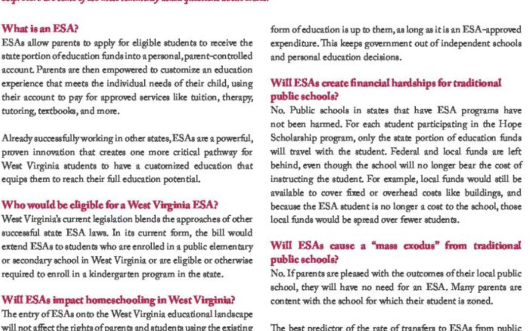 EDUCATION SAVINGS ACCOUNTS FAQS